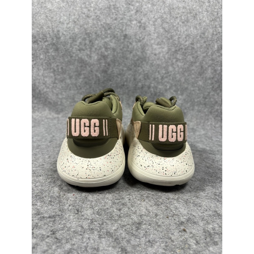 Ugg LA Cloud Lace Sneaker 8 Burnt Olive Green Chunky Sole Platform - Picture 2 of 10